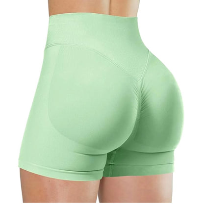 Summer High Waisted Yoga Shorts Fashionable and Sexy Running Fitness Pants Solid Color Yoga Leggings