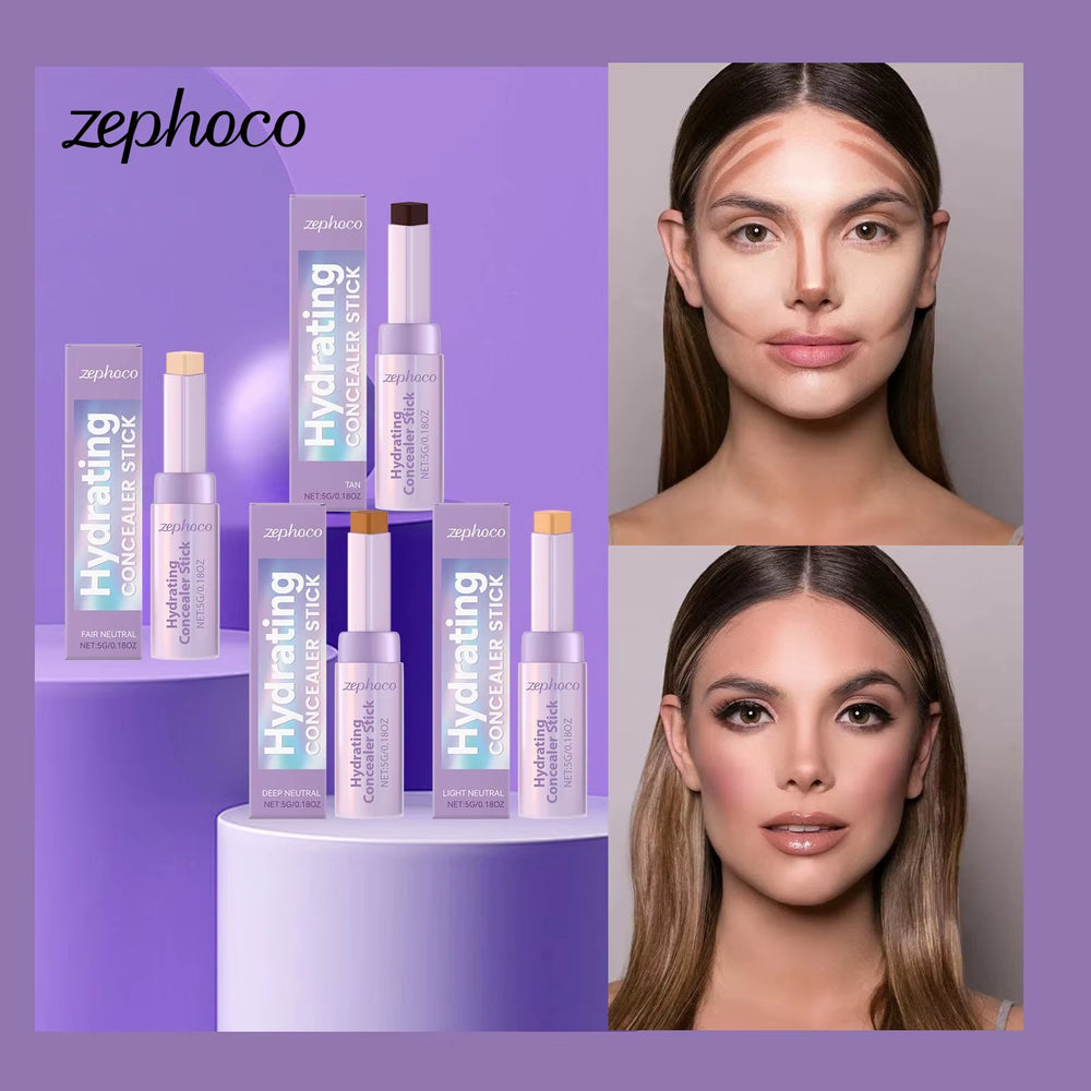 Concealer Contour Stick Waterproof,For Covers Skin Acne Scarring Flaw Sweat-Proof Nature Contouring Cosmetic Face Makeup Tool