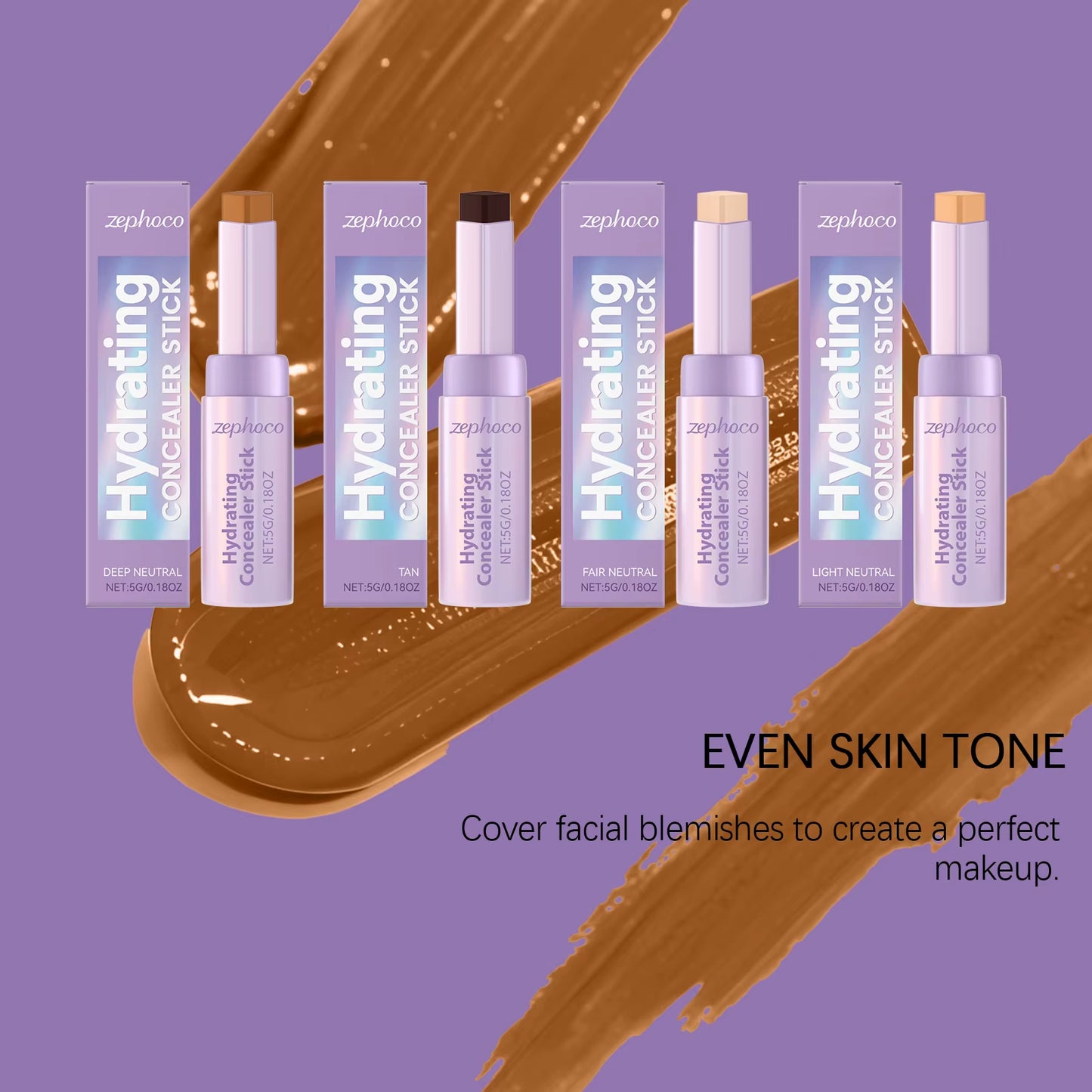 Concealer Contour Stick Waterproof,For Covers Skin Acne Scarring Flaw Sweat-Proof Nature Contouring Cosmetic Face Makeup Tool